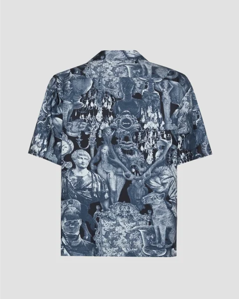 Shirt in Silk with Hubert Objects Print — снимка 2