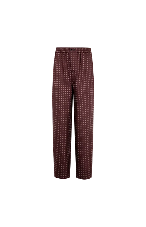 Pajama Pants in Diamond Silk Satin