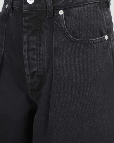 The Straight De-Nîmes Denim Pants in Black — снимка 2