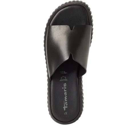 Дамски Равни Чехли TAMARIS – 1-27216-44-001 BLACK — снимка 5