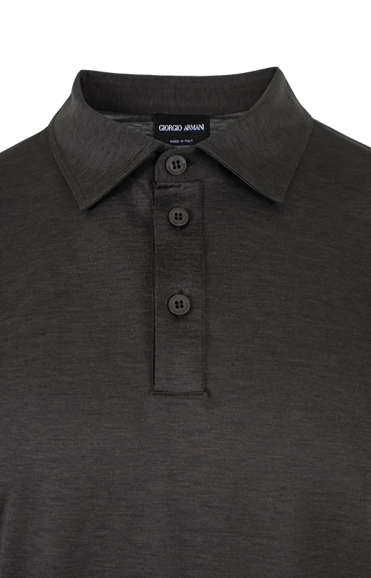 Silk and Cotton-Mélange Jersey Poloshirt — снимка 2