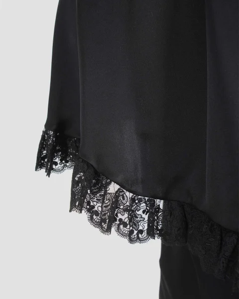 Maxi Cape Dress in Silk and Lace — снимка 2