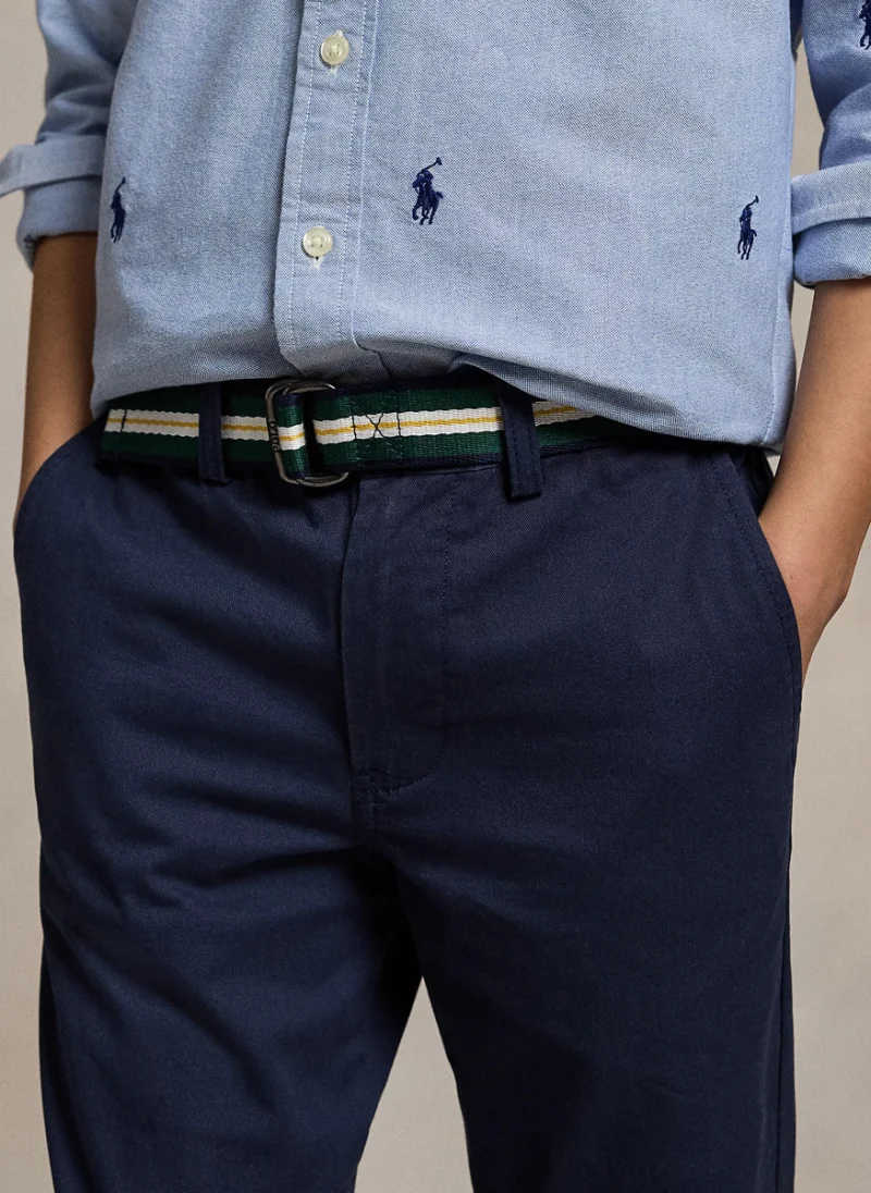 Панталон с контрастен колан Ralph Lauren Kids — снимка 3