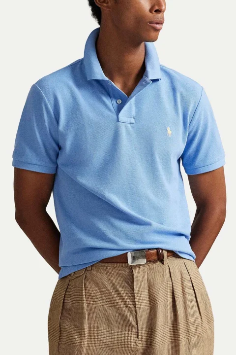 Polo Basic Mesh-Ssl-Knt 710680784461 400 blue — снимка 2
