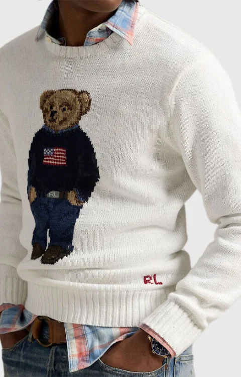 Унисекс пуловер Polo Bear от памук — снимка 4