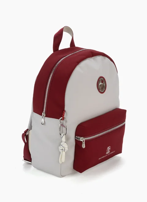 Раница с контрастни детайли Brunello Cucinelli Kids — снимка 2