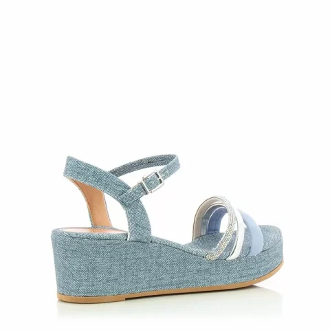 Дамски Сандали На Платформа RAMARIM – 238205 CELESTE/SILVER/BLUE — снимка 2