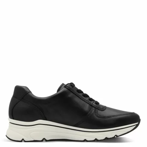 Дамски Сникърс TAMARIS – 1-23711-42-003 BLACK LEATHER — снимка 2