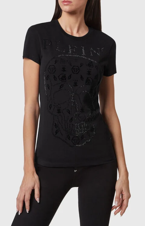 Тениска SKULL с апликирани кристали