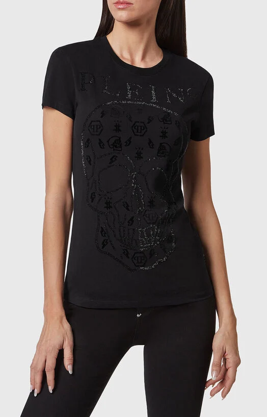 Тениска SKULL с апликирани кристали