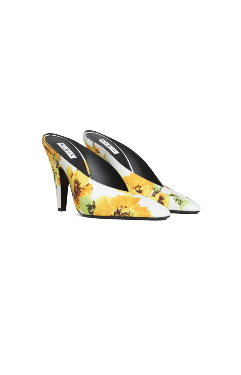 Cone Mules in Flower Print — снимка 2