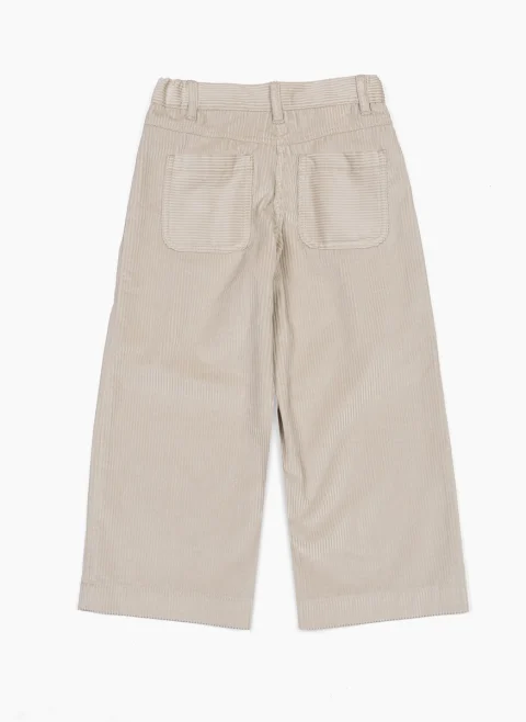 Панталон от рипсено кадифе с монили Brunello Cucinelli Kids 8-10 — снимка 2