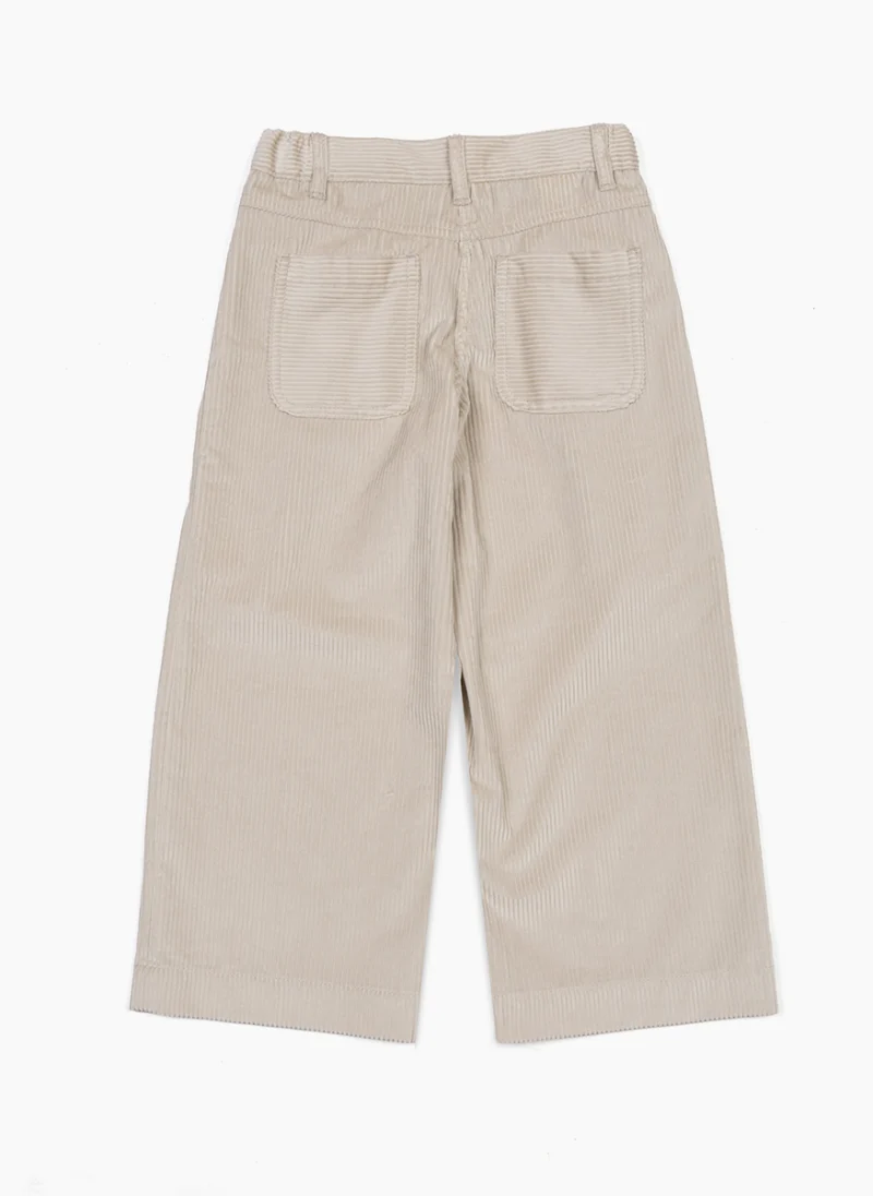 Панталон от рипсено кадифе с монили Brunello Cucinelli Kids 8-10 — снимка 2