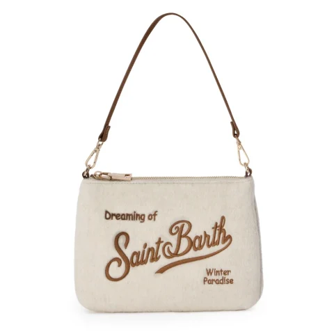 Дамска бяла чантичка Parisienne SAINT BARTH