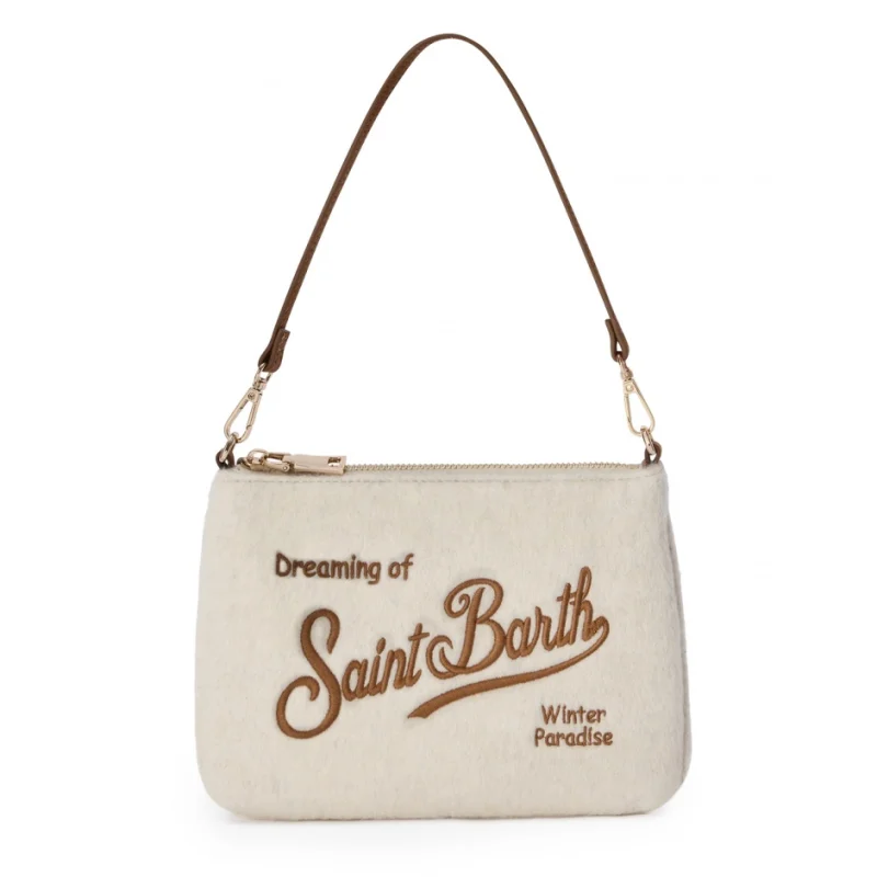 Дамска бяла чантичка Parisienne SAINT BARTH