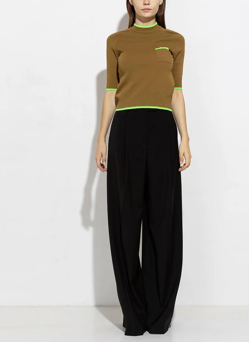 Пуловер с контрастни детайли Sportmax Quito — снимка 5