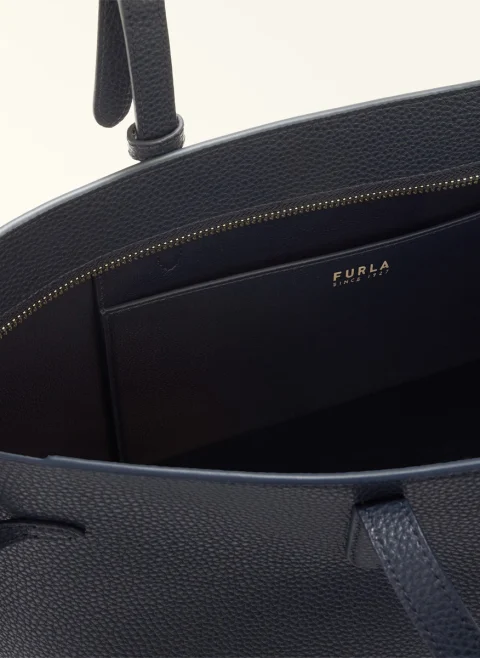 Кожена 'Tote' чанта Furla Ava Ink Blue Ink Blue L — снимка 4