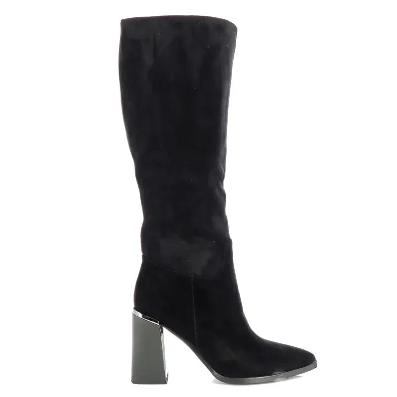 Ботуши На Ток CARLO FABIANI – 115921 BLACK SUEDE