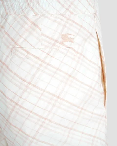 Check Cotton Pyjama Shorts in Dusky Rose — снимка 2