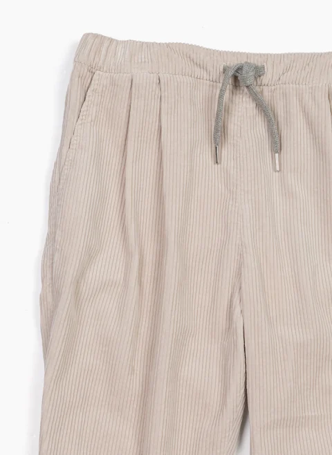 Панталон от рипсено кадифе Brunello Cucinelli Kids 8-10 — снимка 2