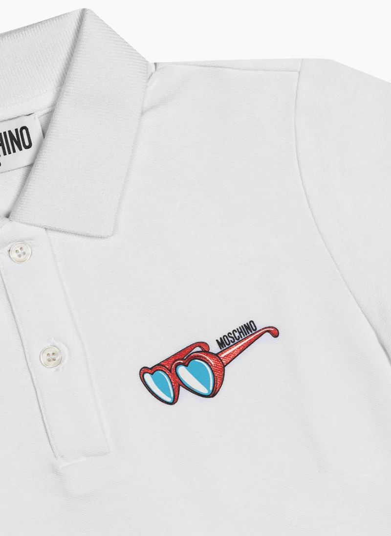Полошърт с принт Moschino Kids — снимка 3