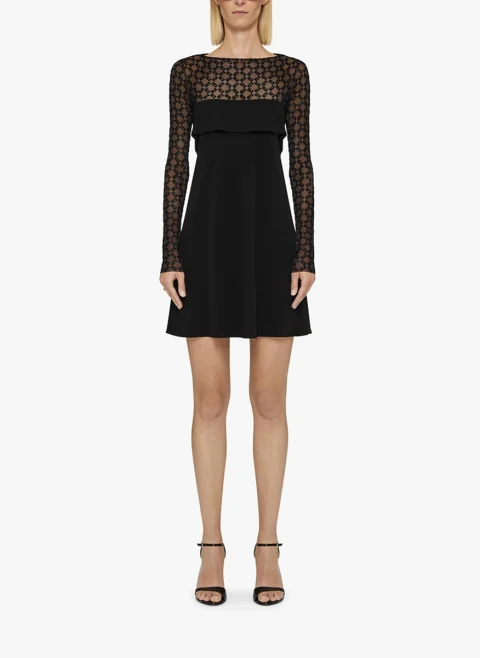 Мини рокля с тюл Givenchy