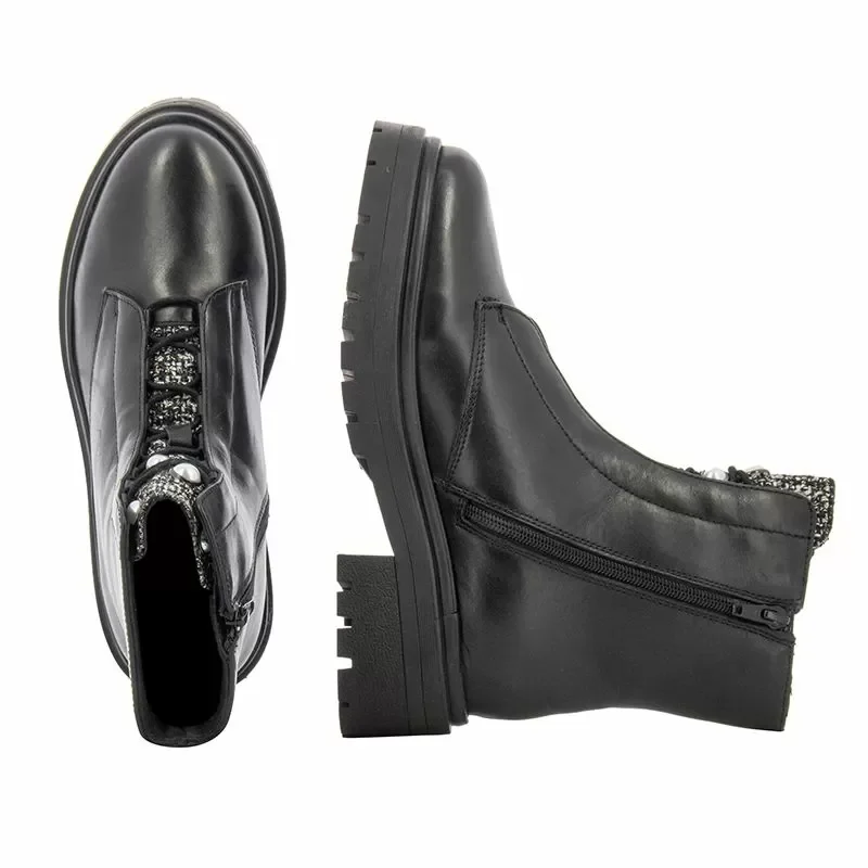 Дамски Кубинки APEPAZZA – F2COMBAT31/DIA CAMELIA-BLACK — снимка 5