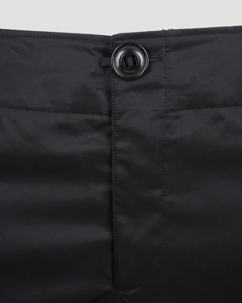 Military Wide Leg Trousers in Black — снимка 3