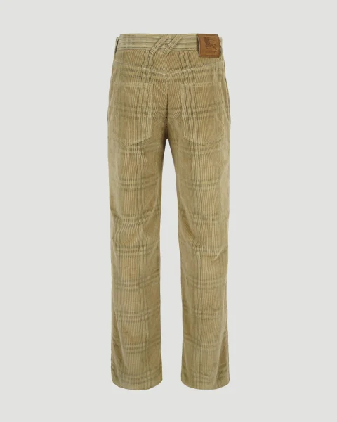 Check Corduroy Trousers — снимка 2