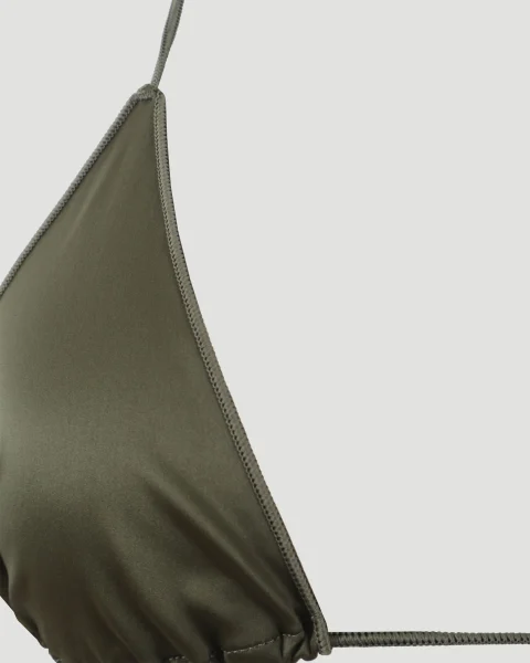 Satin Microkini in Green — снимка 6