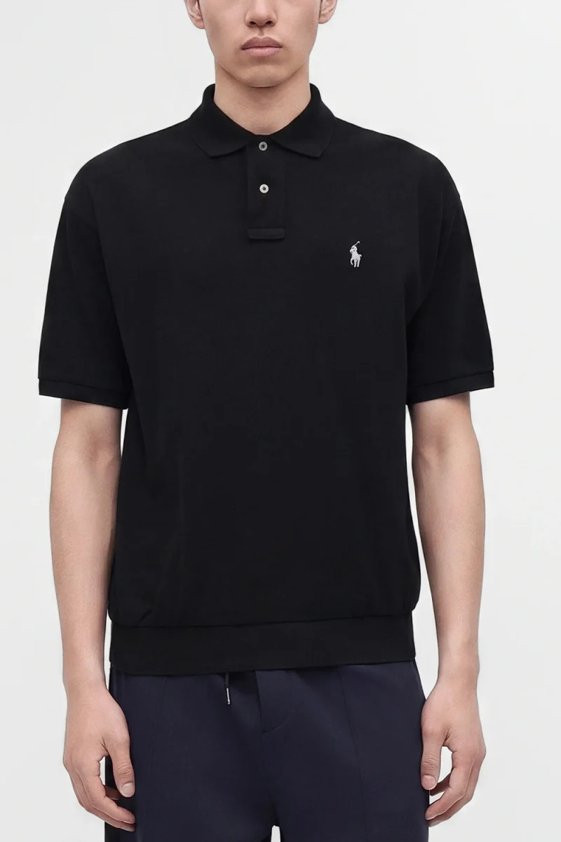 Polo 20/1 Mesh-Knt 710B18907006 001 black — снимка 2