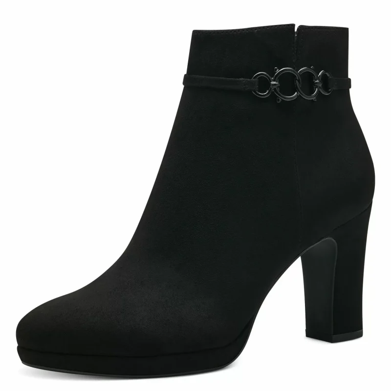 Дамски Боти На Ток TAMARIS – 1-25349-41-001 BLACK — снимка 3