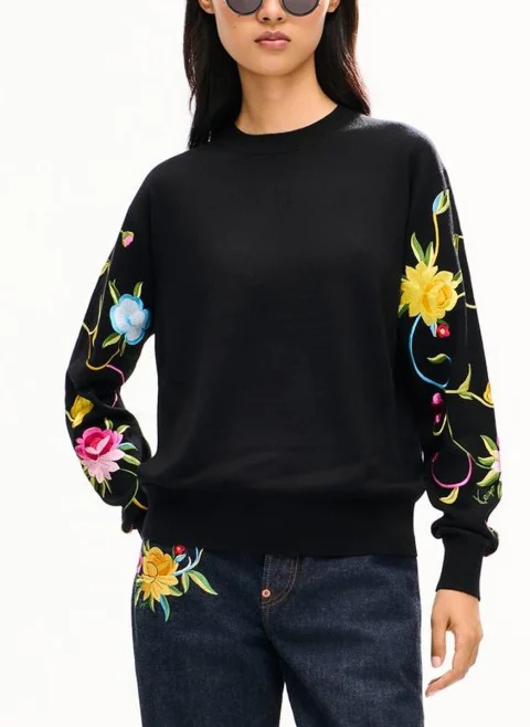 Пуловер с вълна и коприна 'Wildflower' Kenzo — снимка 2