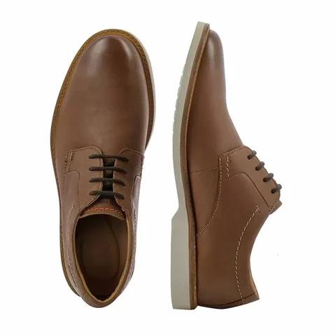 Мъжки Ежедневни CLARKS – 26172070 ATTICUS LTLACE DARK TAN — снимка 4