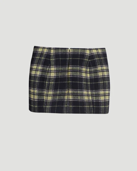 Padded Tartan Mini Skirt — снимка 2