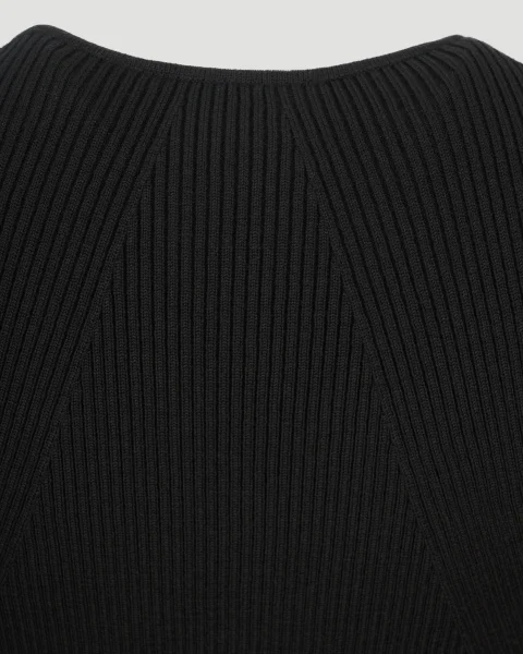 Stretch Wool Pullover with Cut-Out — снимка 3