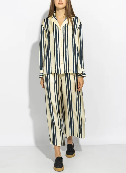 Панталон с раиран десен Weekend Max Mara Wkdtortona