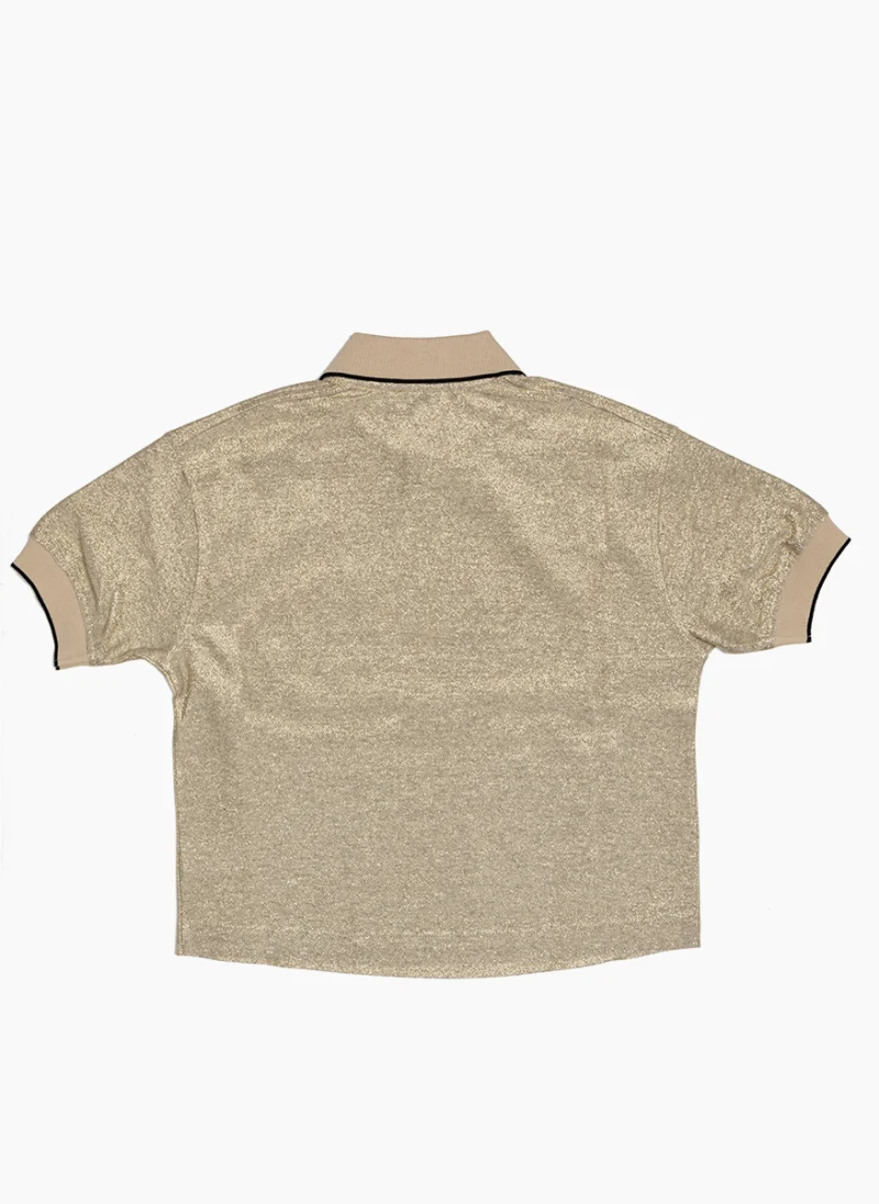 Полошърт с контрастни кантове Brunello Cucinelli Kids — снимка 3