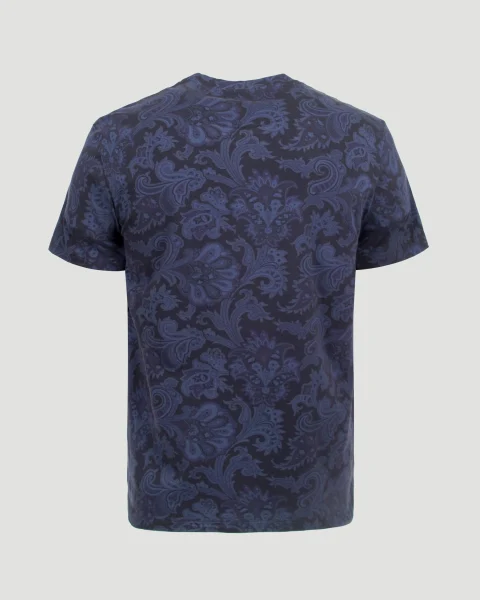 Paisley and Maxi Flower Cotton T-Shirt — снимка 3