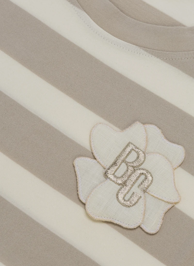 Раиран тишърт с флорален мотив Brunello Cucinelli Kids 12 — снимка 3