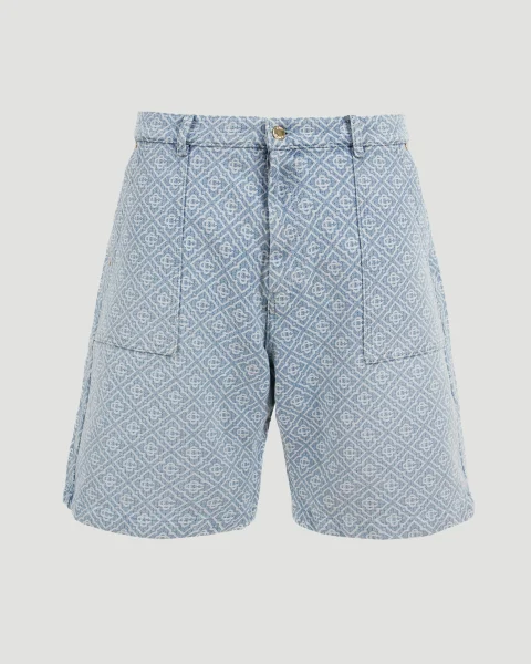 Monogram Denim Shorts