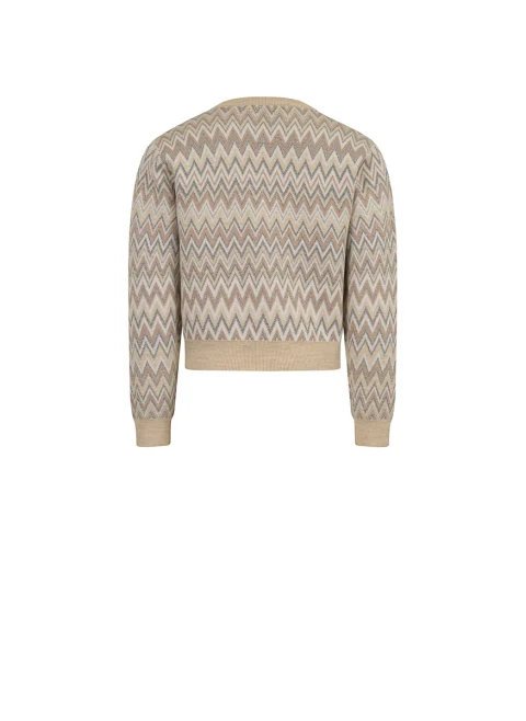 Пуловер от вълна с принт 'Zig-Zag' Missoni Kids — снимка 2