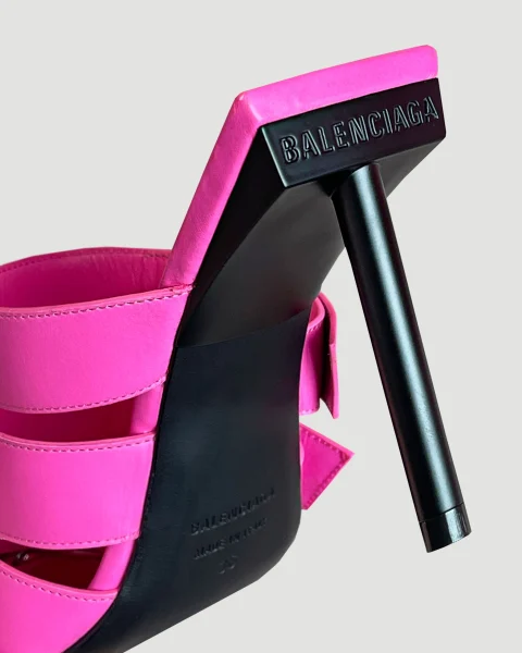 Shiny Pink Buckle Sandals — снимка 3