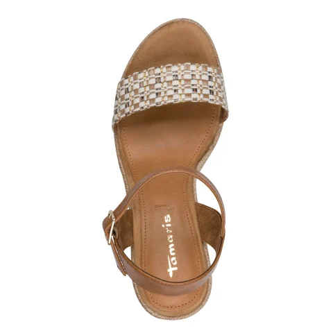 Дамски Сандали На Платформа TAMARIS – 1-28376-46-392 COGNAC COMB — снимка 5