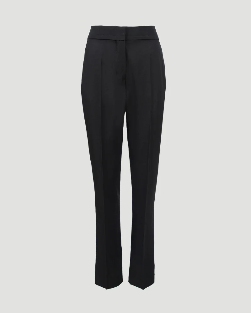 Straight Pants with Slit