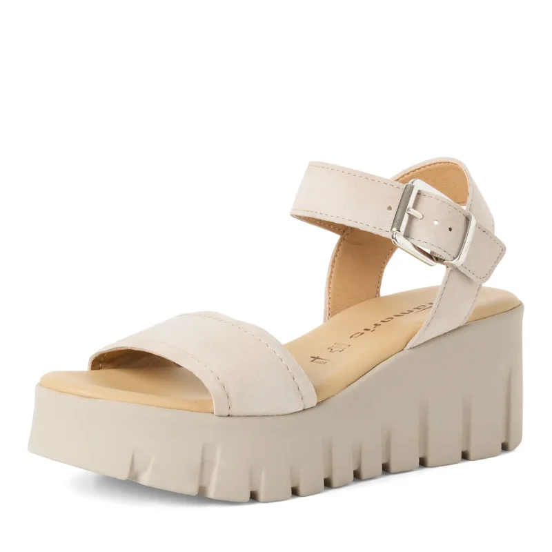 Дамски Сандали На Платформа TAMARIS – 1-28712-42-378 TAUPE SUEDE_1 — снимка 3