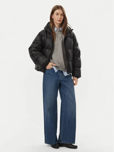Tommy Hilfiger Пухено яке WW0WW51517 Черен Relaxed Fit — снимка 2