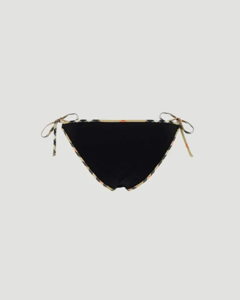 Check Trim Bikini Bottom in Black — снимка 2