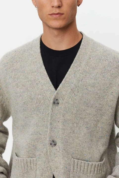 Жилетка Gary Fleck Wool Cardigan LDM310111 320320-grey melange — снимка 2