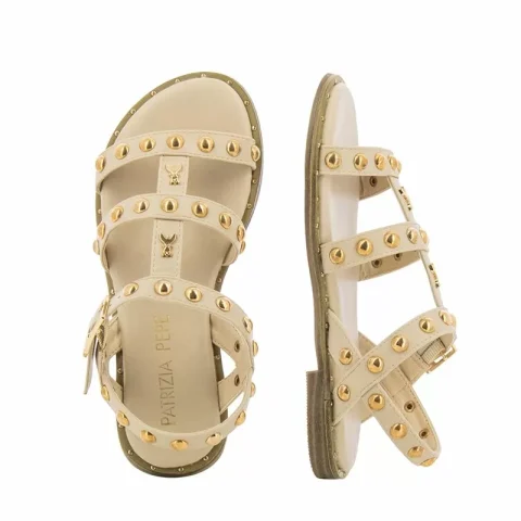 Сандали Момичета PATRIZIA PEPE – PPJ242.02 OFF WHITE/PLATINO — снимка 5